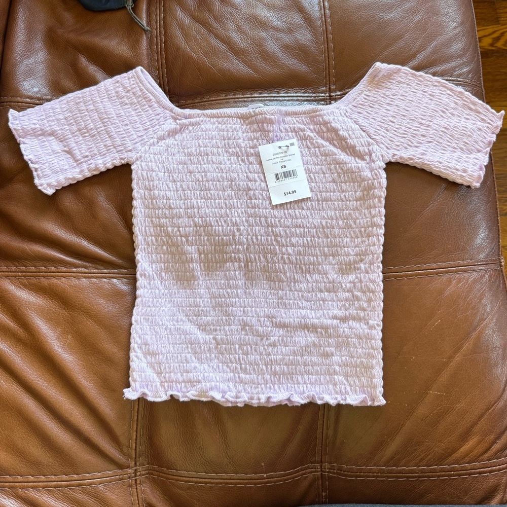 Cotton On Light Pink Smocked Blouse